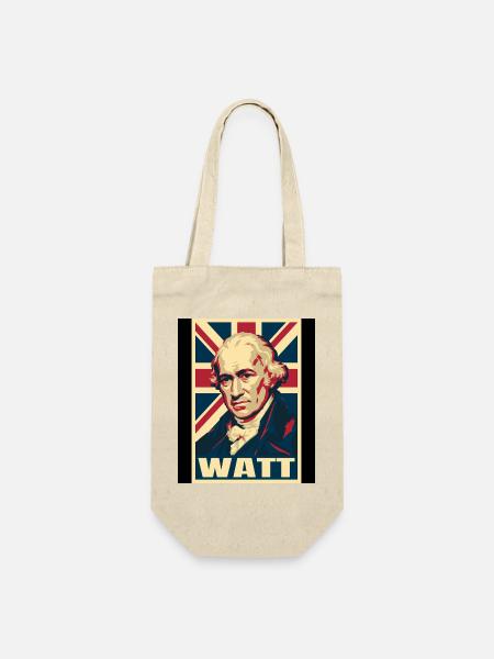 James Watt UK Pop Art - Geschenkbeutel für Flaschen - Natur