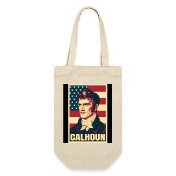 John C. Calhoun USA Pop Art - Geschenkbeutel für Flaschen - Natur - Vorne