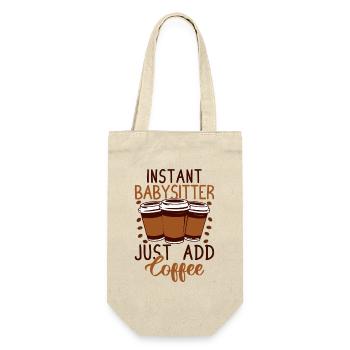Tagesmutter Instant Just Add Coffee Nanny - Geschenkbeutel für Flaschen - Natur - Vorne
