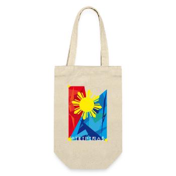 Philippinen Sonnenflagge Filipino Pride - Geschenkbeutel für Flaschen - Natur - Vorne