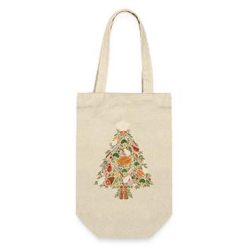 Gourmet Weihnachtsbaum - Geschenkbeutel für Flaschen - Natur - Vorne