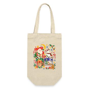 Festliche Weihnachtsszene mit Geschenken - Geschenkbeutel für Flaschen - Natur - Vorne