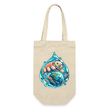 Kleine Tardigrade Kosmische Reise - Geschenkbeutel für Flaschen - Natur - Vorne