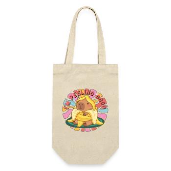 Guter Bananenbär-Scrub - Geschenkbeutel für Flaschen - Natur - Vorne