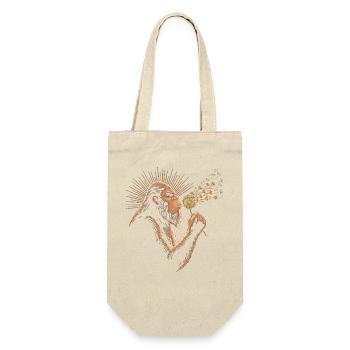 Bigfoot bläst Löwenzahn Vintage - Geschenkbeutel für Flaschen - Natur - Vorne