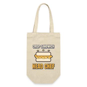 Crisp Sandwich Chefkoch Lustiges britisches Essen - Geschenkbeutel für Flaschen - Natur - Vorne