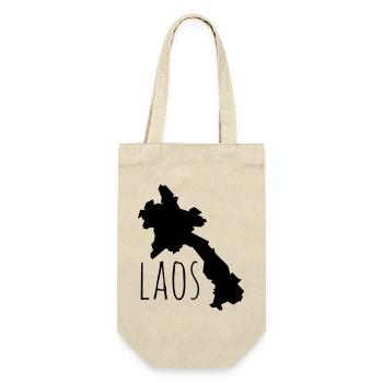 Laos - Geschenkbeutel für Flaschen - Natur - Vorne