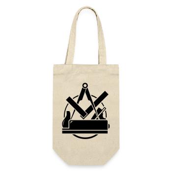 Carpenter emblem, Carpenter Logo - Gift Bag for Bottles - nature - Front