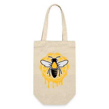 une abeille et nid d'abeille - Sac à bouteille - nature - Devant