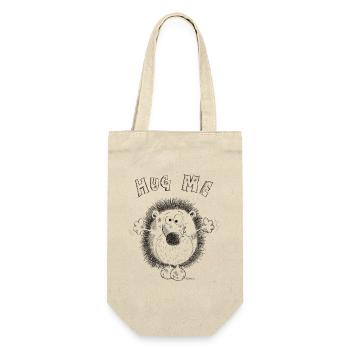 Hug Me Igel - Geschenkbeutel für Flaschen - Natur - Vorne