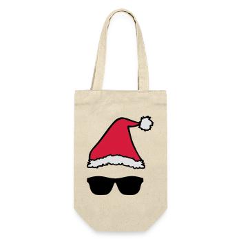 Christmas Hat Sunglasses Xmas Shades - Gift Bag for Bottles - nature - Front