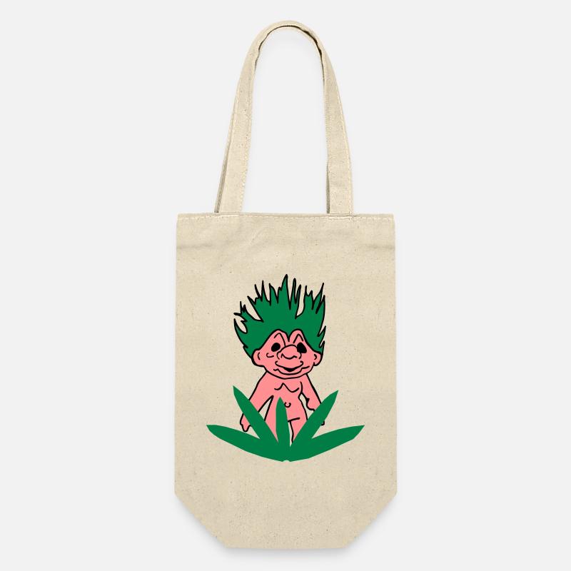 Troll Dich raus! - Geschenkbeutel für Flaschen - Natur