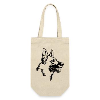 Tête de berger allemand - Sac à bouteille - nature - Devant