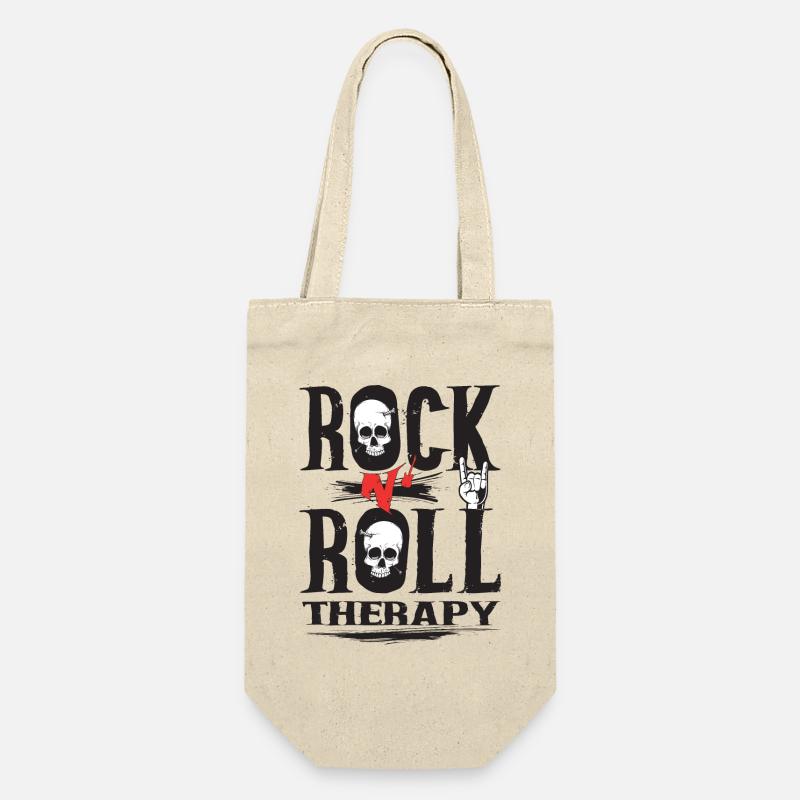 Rock n Roll therapy - Gift Bag for Bottles - nature