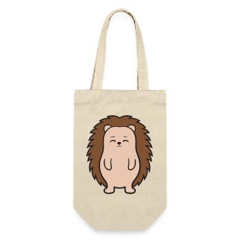 Igel - Geschenkbeutel für Flaschen - Natur - Vorne