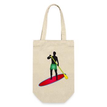Stand up paddle - Homme avec paddle board - Sac à bouteille - nature - Devant