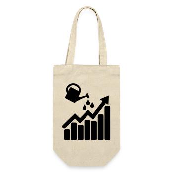 Chart with watering can makes it grow - Gift Bag for Bottles - nature - Front