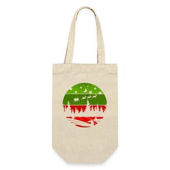 Motif de Noël - Noël vintage rouge et vert Sapins - Sac à bouteille - nature - Devant