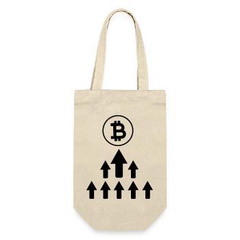 Bitcoin Trading Crypto Aktien - Geschenkbeutel für Flaschen - Natur - Vorne