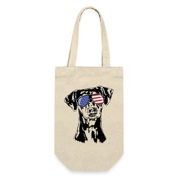 GERMAN PINSCHER Amérique Flag Dogs Wilsigns - Sac à bouteille - nature - Devant