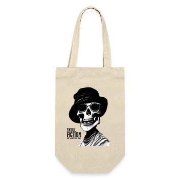 Skull Fiction Totenkopf Schädel Kunst - Geschenkbeutel für Flaschen - Natur - Vorne