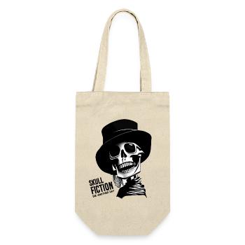 Totenkopf Skull Fiction Totenschädel - Geschenkbeutel für Flaschen - Natur - Vorne