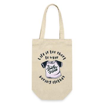 Life is too short to wear boring clothes - Gift Bag for Bottles - nature - Front