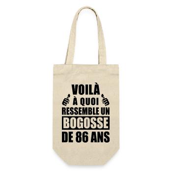 bogosse de 86 ans / cadeau anniversaire 86 ans - Sac à bouteille - nature - Devant