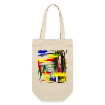 "In line" Acryl Paint 69 by Marco Eckenbrecht - Geschenkbeutel für Flaschen - Natur - Vorne