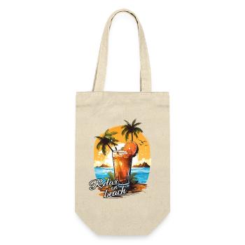 Relax on Beach Cocktail Beach Retreat - Gift Bag for Bottles - nature - Front