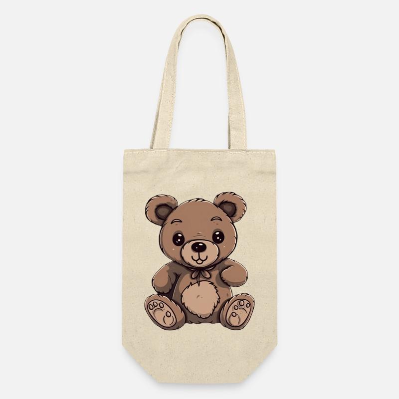 Teddy-Blüten - Geschenkbeutel für Flaschen - Natur