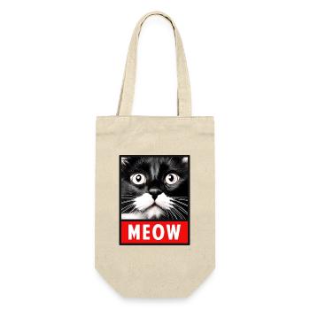 MEOW Meow Mignon Visage de chat - Sac à bouteille - nature - Devant