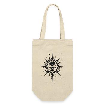Totenkopf Tribal Tiki Retro Maske - Geschenkbeutel für Flaschen - Natur - Vorne