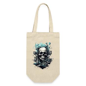 Totenkopf Abstrakt Street Art - Geschenkbeutel für Flaschen - Natur - Vorne