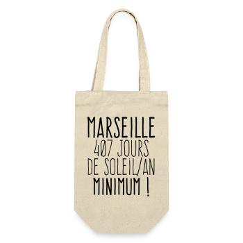 Marseille 407 jours de soleil par an  - Sac à bouteille - nature - Devant