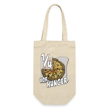 ein viertel vor hunger - Geschenkbeutel für Flaschen - Natur - Vorne