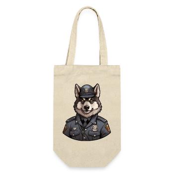 Loup policier - Sac à bouteille - nature - Devant