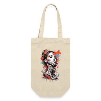 Graffiti Colorful Young Woman Abstract Art - Gift Bag for Bottles - nature - Front