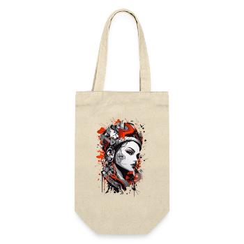 Abstract Colorful Young Woman Graffiti Art - Gift Bag for Bottles - nature - Front