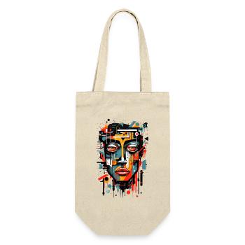 Abstract Head Colorful Graffiti Art Cubism - Gift Bag for Bottles - nature - Front