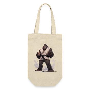 Bigfoot Karate Martial Arts MMA Kawaii Kampfsport - Geschenkbeutel für Flaschen - Natur - Vorne