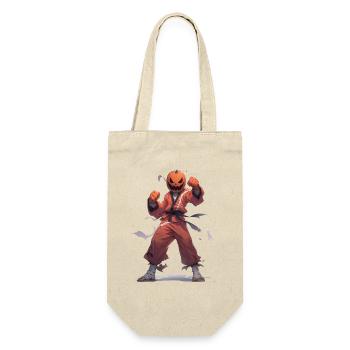 Halloween Pumpkin Fighter Martial Arts MMA Kawaii - Gift Bag for Bottles - nature - Front