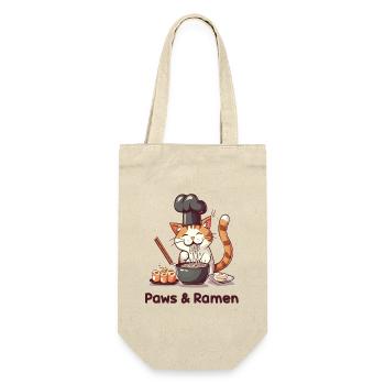 Pattes et Ramen Chats Drôles Dictons D’animaux - Sac à bouteille - nature - Devant