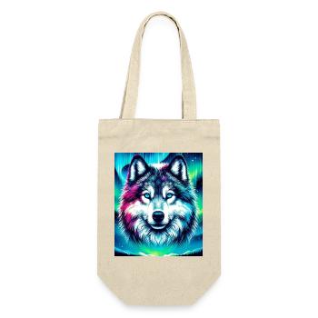 Wolf Husky Dog - Gift Bag for Bottles - nature - Front