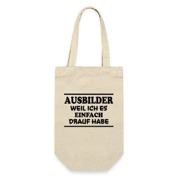Ausbilder Spruch Beruf Lustiges Ausbilder Geschenk - Geschenkbeutel für Flaschen - Natur - Vorne