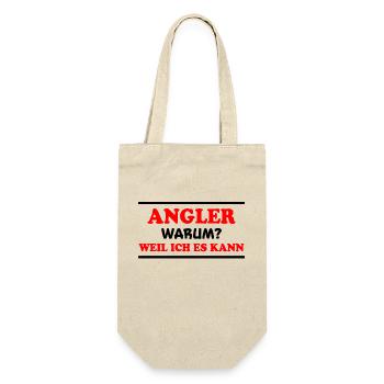 Angler Spruch Fische Angeln Meer Angler Geschenk - Geschenkbeutel für Flaschen - Natur - Vorne