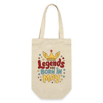 Legends are born in May - Geschenkbeutel für Flaschen - Natur - Vorne