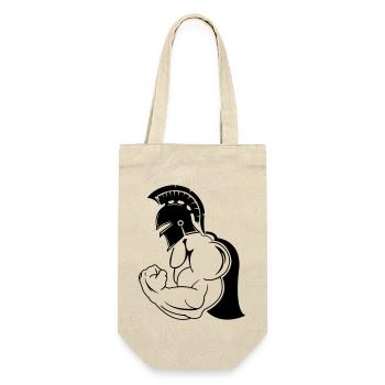 strong spartan - Geschenkbeutel für Flaschen - Natur - Vorne