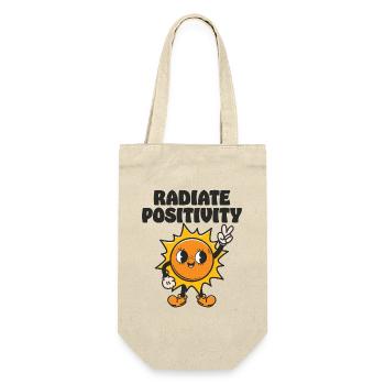 Strahle Positivität aus - Geschenkbeutel für Flaschen - Natur - Vorne