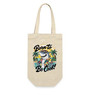 Funny shark with sunglasses summer vacation - Gift Bag for Bottles - nature - Front